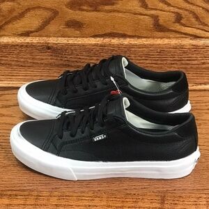 Vans Court DX Leather Black White Low Top Sneakers Size‎ Womens 6